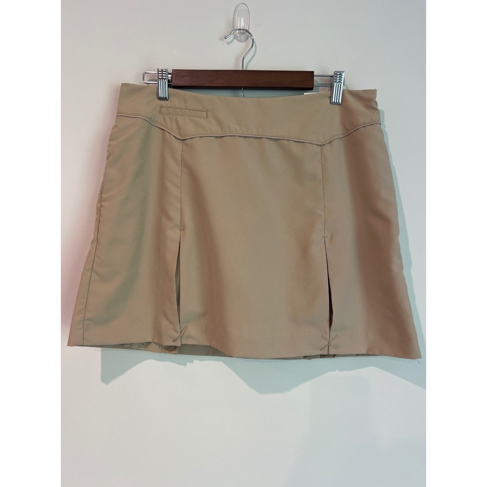 IZOD Women's Golf Pickleball Athletic Skort Sand Tan Side Zip  NWT Size 8
